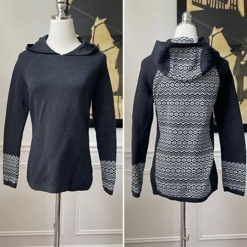 Aspen Ski Hoodie Sweater Charcoal Grey XS